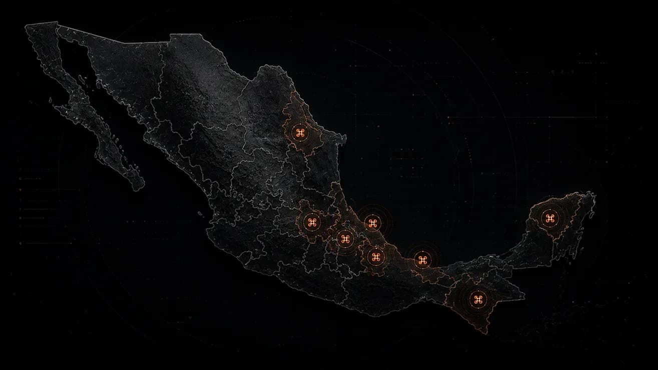 Mapa de operaciones Vyron en México